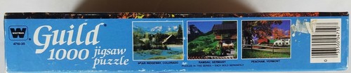 Whitman Vintage Guild 1000 pc Puzzle "SUNLIT CHURCH, VERMONT" New Sealed - Bild 5 von 6