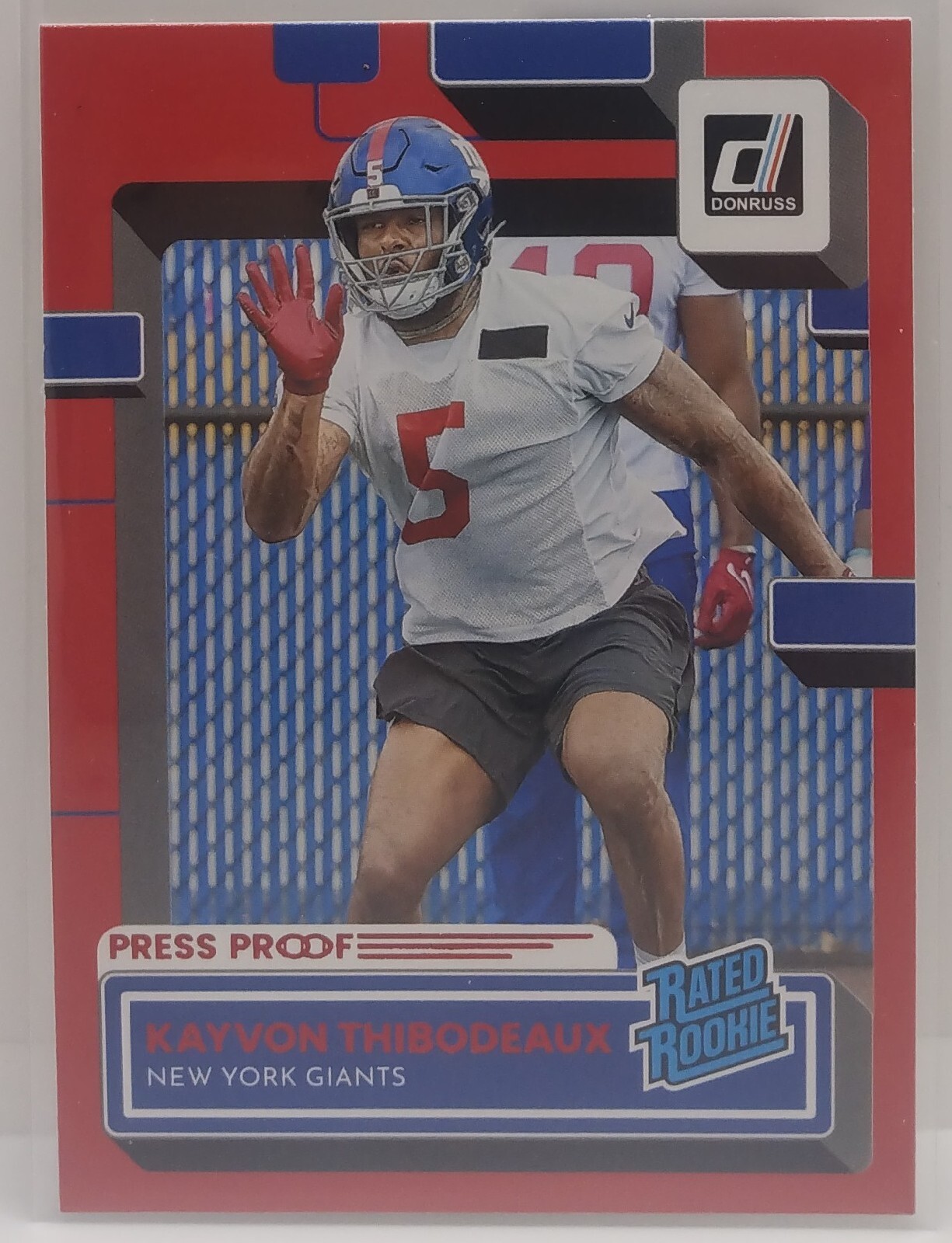 2022 Donruss Kayvon Thibodeaux RC # 352 Rated Rookie RED Press Proof New York...