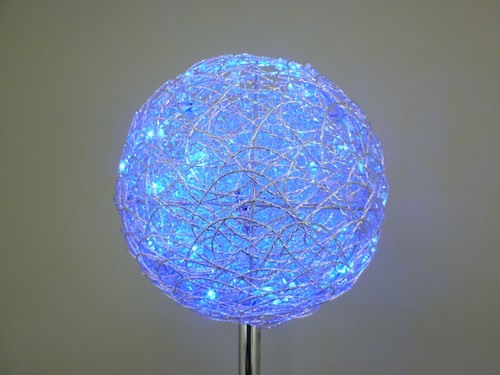 Moderne Halogen- LED Stehleuchte Alissa Alu-Drahtgeflecht Standlampe Dekolampe - Bild 8 von 44