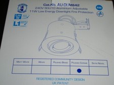 Aurora AU-DLM842 SGU10 11W Low Energy Polished Chrome Tilt Downlight