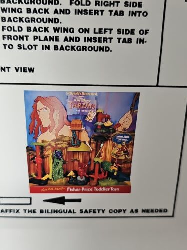 Vintage McDonald's Happy Meal Stand Display Tarzan 1999 Set 19” Tall x 20" Wide - Picture 8 of 8