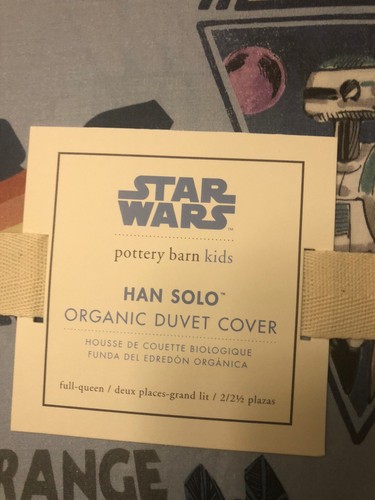 Pottery Barn Kids Mult Color Star Wars Han Solo Full Queen Duvet Cover NWT SO@PB - Picture 2 of 10