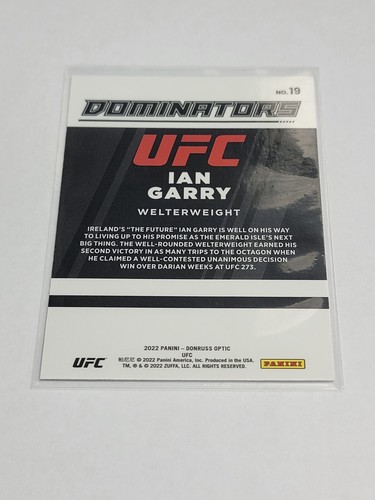 Panini Donruss Optic Dominators Insert Rookie RC #19 Ian Garry Welterweight - Picture 2 of 2
