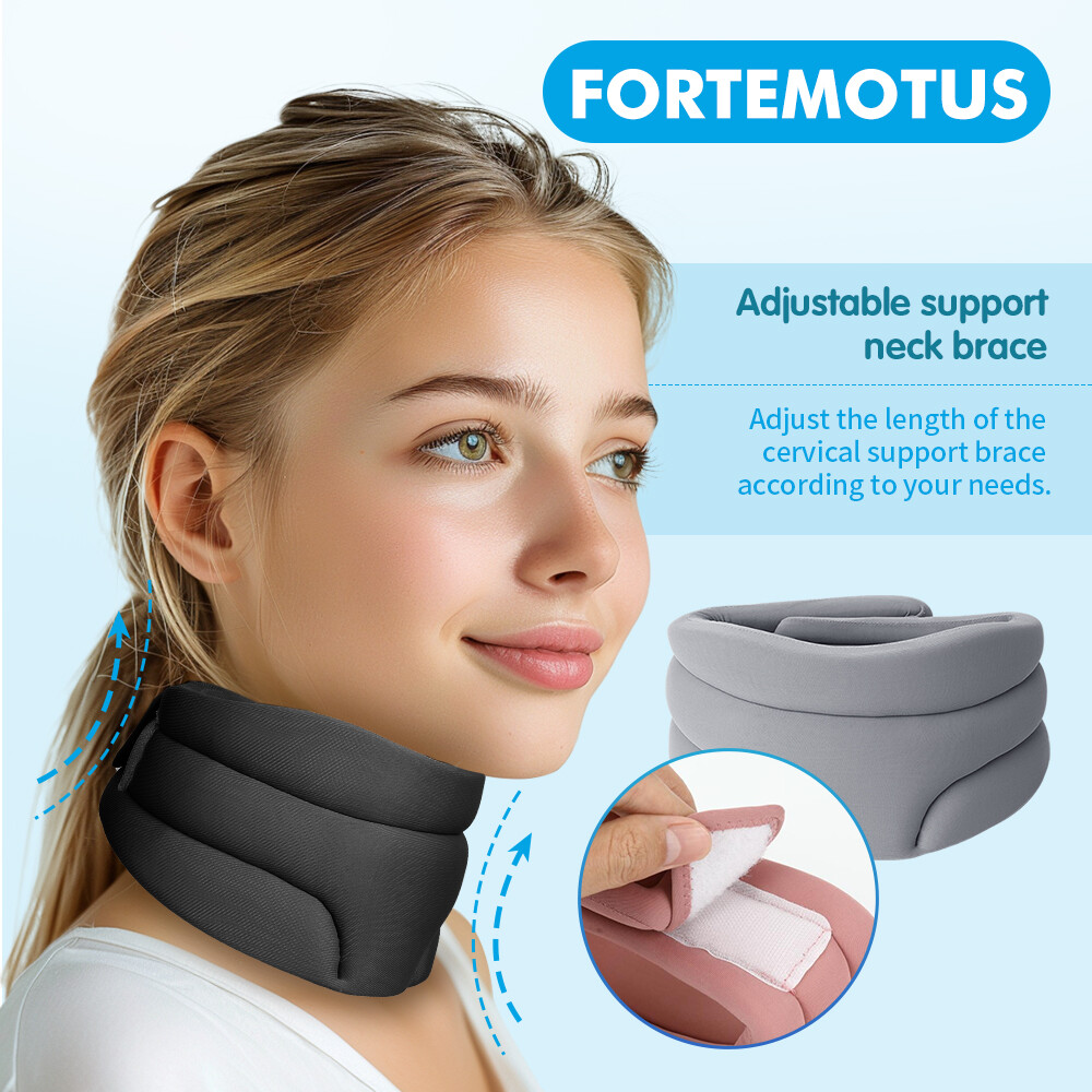 Fortemotus Nackenstütze Nackenschmerzen Unterstützung Weich Halskrause Schlafen
