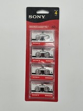 Sony MC-60 MC60 Microcassette Blank Cassette Tape Disc 60 Min 4 Pack Tapes New