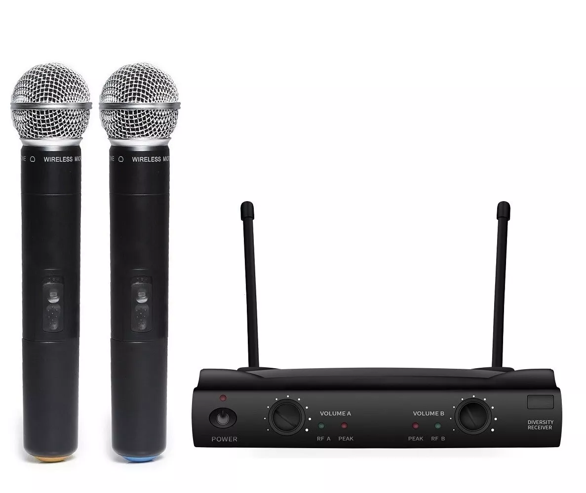 UHF Dual Cordless Microphone System for Shure SM58 Wireless UT24