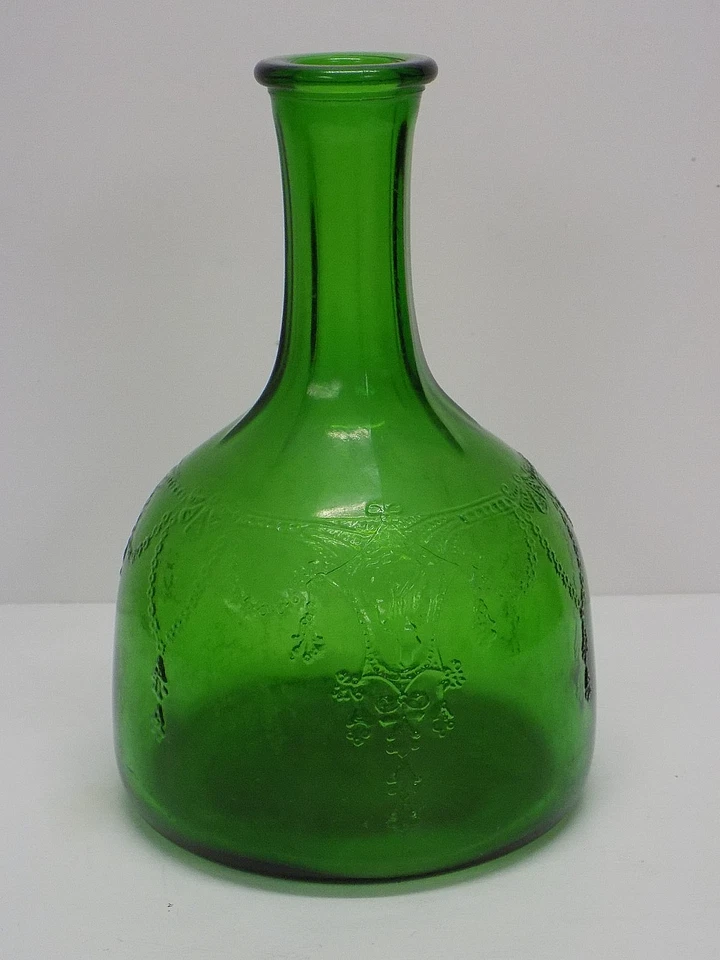 HOCKING CAMEO/BALLERINA  8" HIGH GREEN WHITEHOUSE VINEGAR BOTTLE - image 4 of 4