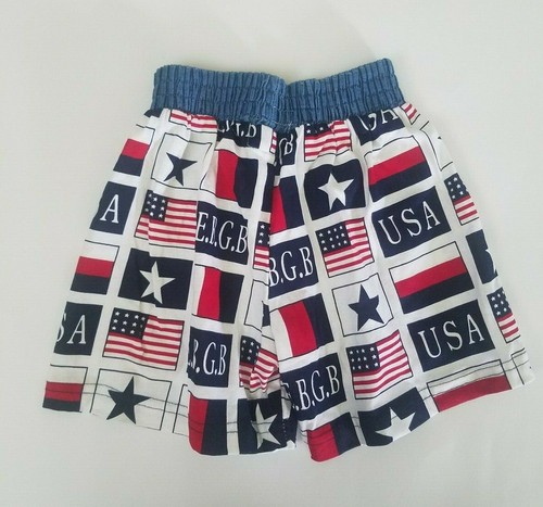 Vintage EBGB American Sportswear Kids Shorts Made In USA Patriotic M - Picture 2 of 3