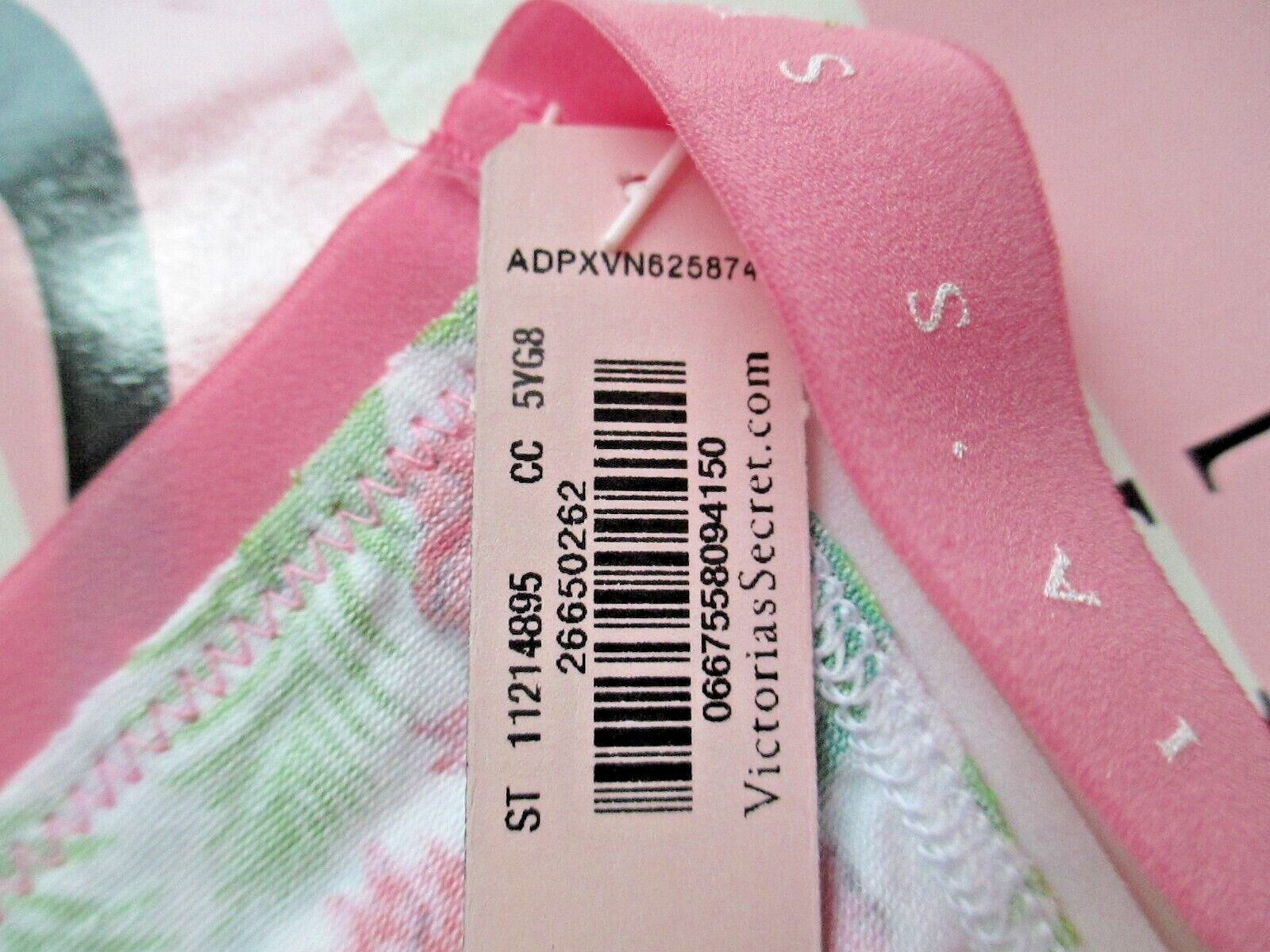 VICTORIA'S SECRET Cotton String Bikini Panty S M L XL White Tropical