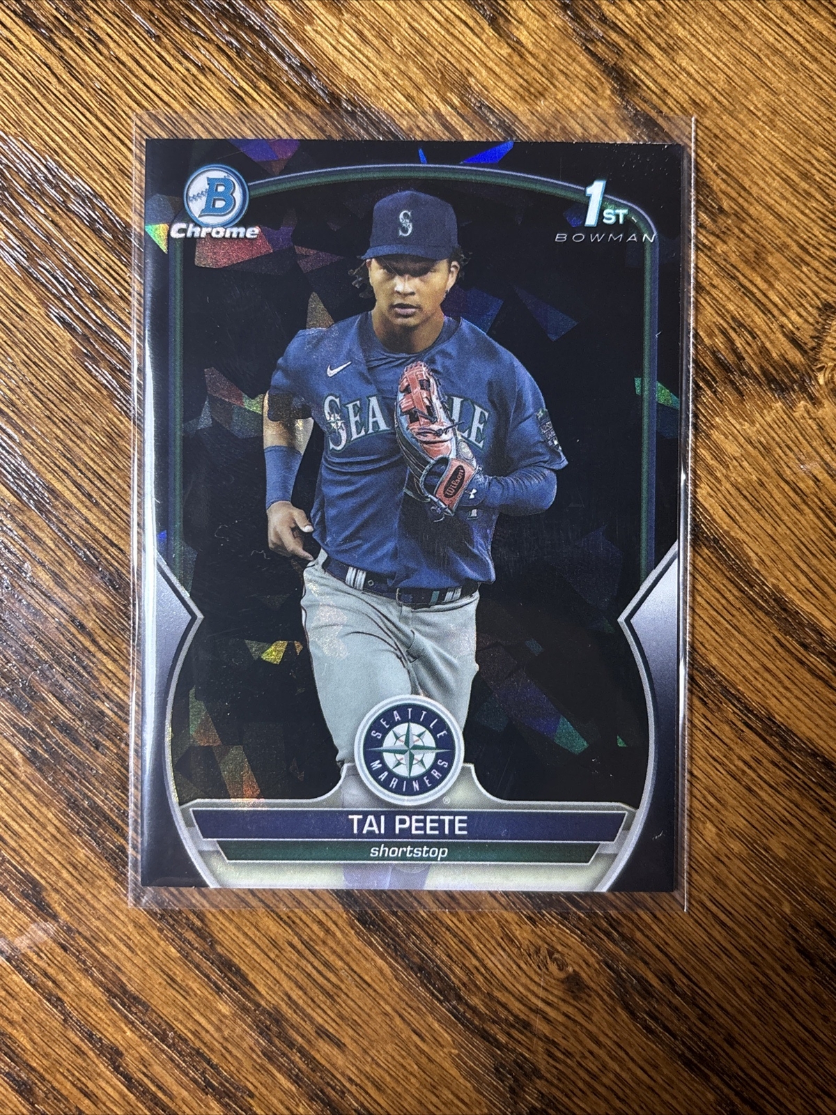 2023 Bowman Draft Sapphire Tai Peete Black Sapphire 1/10 Mariners #BDC-28