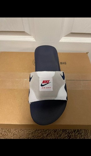 Sandali bianchi Nike Air Max 1 Slide University blu navy DH0295 104 da uomo taglia 18 - Foto 4 di 6