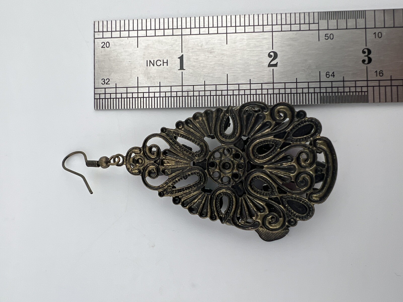 Multicolored Rhinestone Leaf Dangle  Party Chande… - image 3