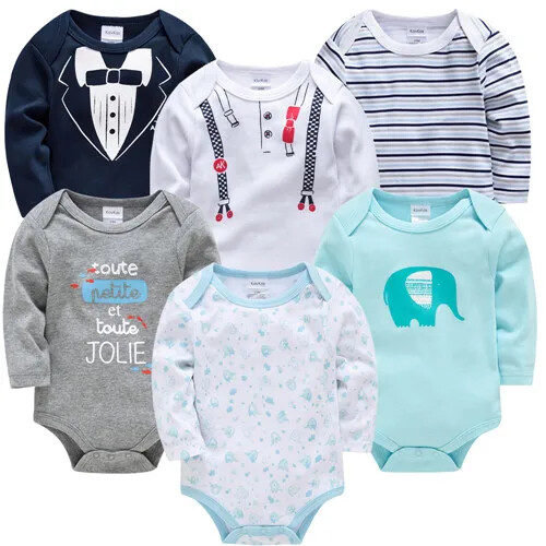 Neu Baby Jungen Mädchen Body 6-teilig 3-teilig 100 % Baumwolle Baby 0-12 Monate Kleidung - Bild 21 von 32