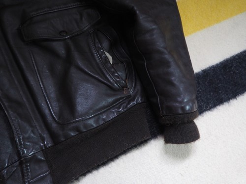 VTG 60s SCHOTT I-S-674-M-S Brown Leather A-2 Talon Lined Steerhide Jacket 40 M - Picture 7 of 14