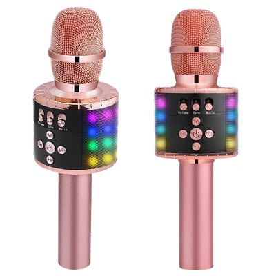 wireless karaoke mic and led speaker