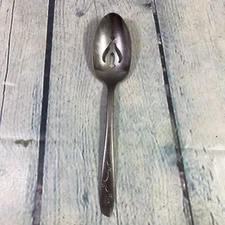 Silco Mardi Gras Stainless Steel Slotted Serving Spoon USA - 8.5" Long