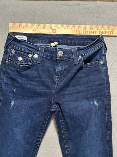 True Religion Halle Jeans Womens Dark Wash Denim Mid Rise Super Skinny Size 29 - Picture 13 of 13