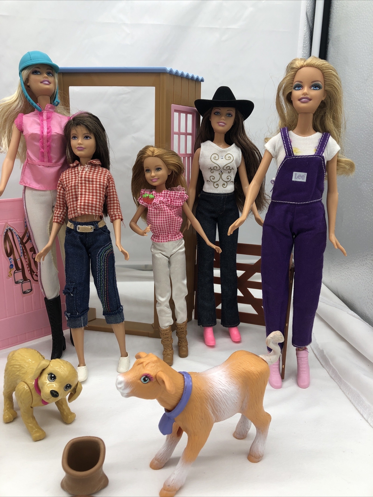 LOT Barbie Doll Horse Riding Farm Fence Play Set Clothes Boots Cow Dog MORE eBay
