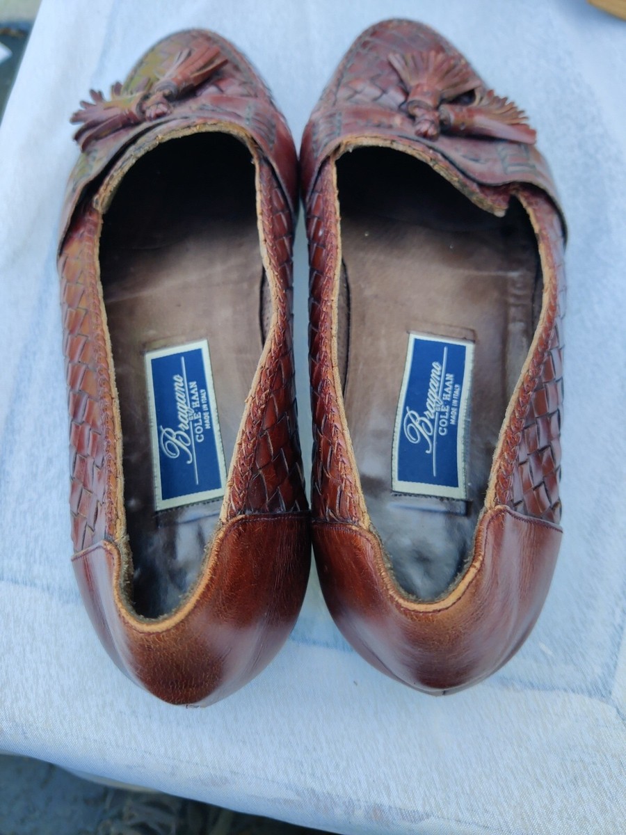 COLE HAAN Bragano Italy Men's Shoes Loafers Brown Leather COLE HAAN Bragano Italy Men's Shoes Loafers Brown Leather