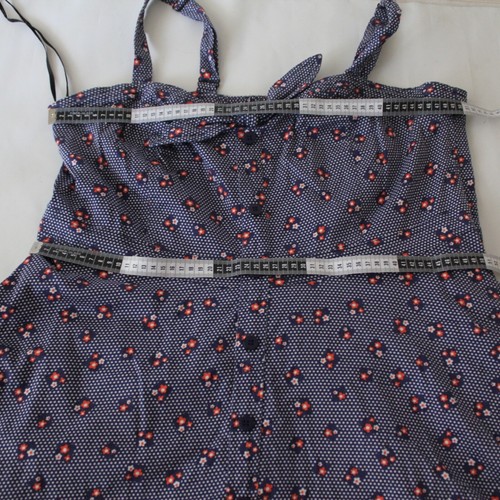 city chic Blue floral summer dress Size M Pockets cotton flare stretchy vgc - Picture 5 of 13