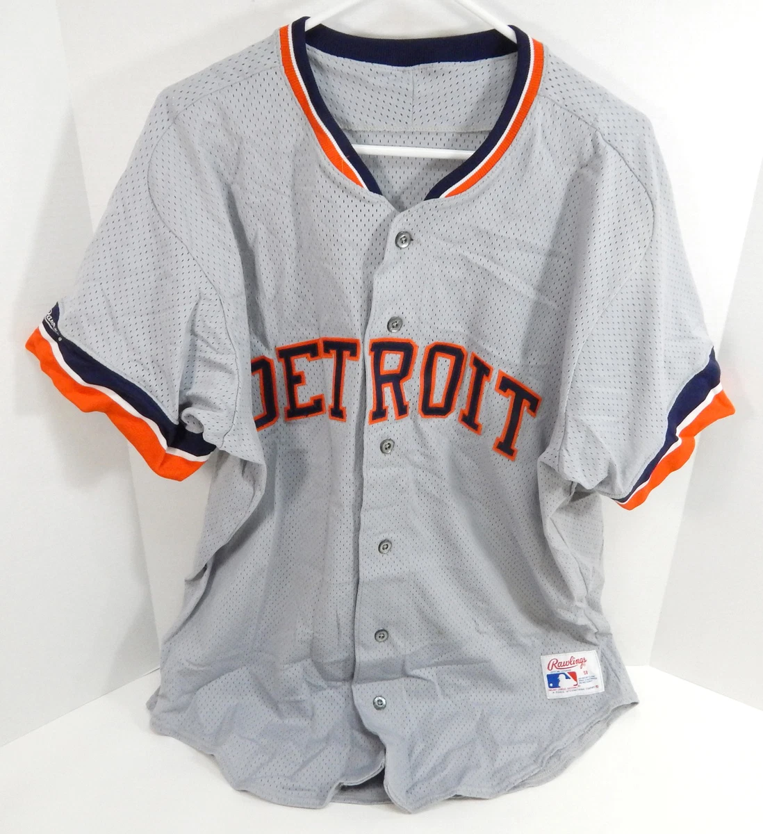 1990s Detroit Tigers Blank Game Issued Grey Jersey Batting Practice 50 769