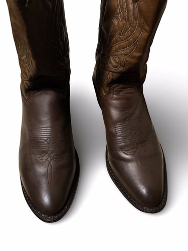 Biltrite Men's Western Cowboy Boots Brown Leather Size 11 D - Picture 2 of 9