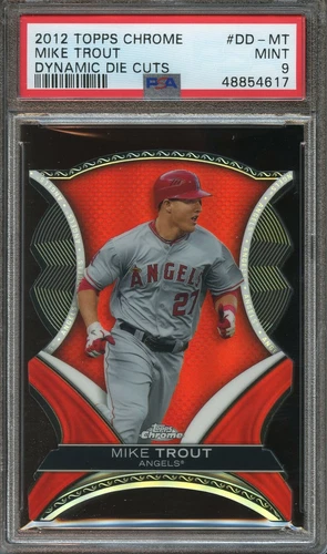 2012 Topps Chrome MIKE TROUT Dynamic Die-Cuts Insert #DD-MT Refractor PSA 9 Mint