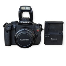 Canon EOS Rebel T3i DSLR Black Digital Camera 50mm Lens Tested Works