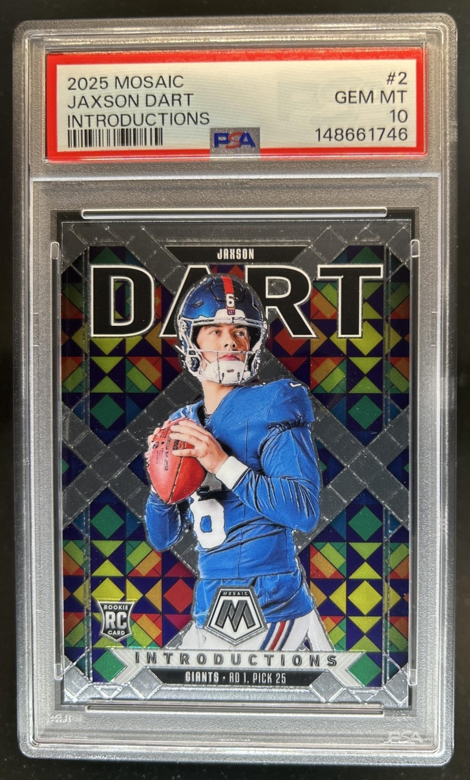 Jaxson Dart Panini Mosaic Introductions #2 Mosaic