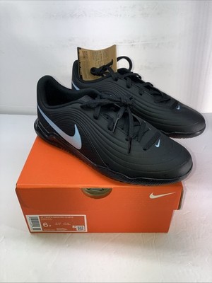 Nike JR Tiempo Maestro Club IC Black/ Ice Blue Size 6 Youth INDOOR SOCCER NEW
