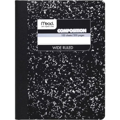 Mead Composition, Wide Ruled Comp Book, Writing Journal Notebook with Lined P...