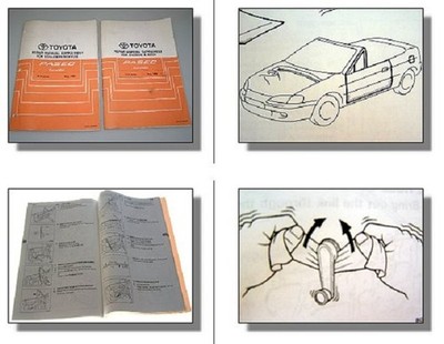 Toyota Paseo Convertible EL54 Repair manual chassis & body and Collision Damage