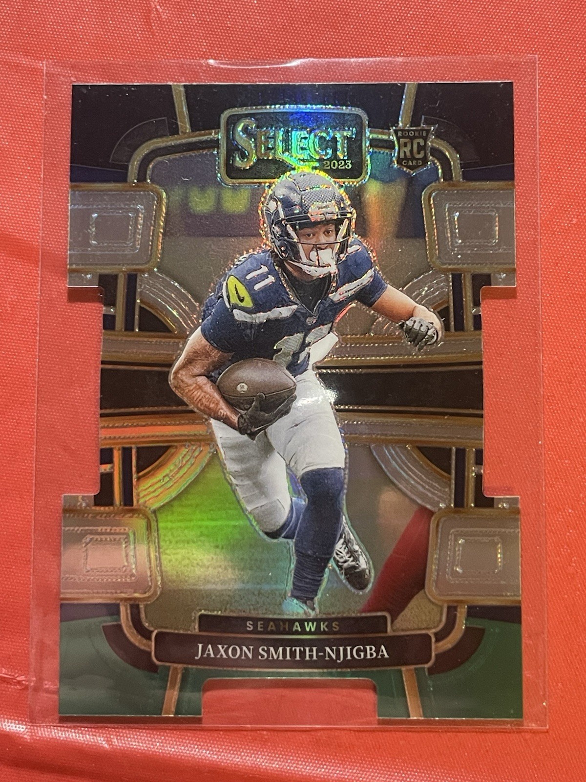 2023 Select - Concourse Jaxon Smith-Njigba #87 Black & Green Prizm Die-Cut (RC)