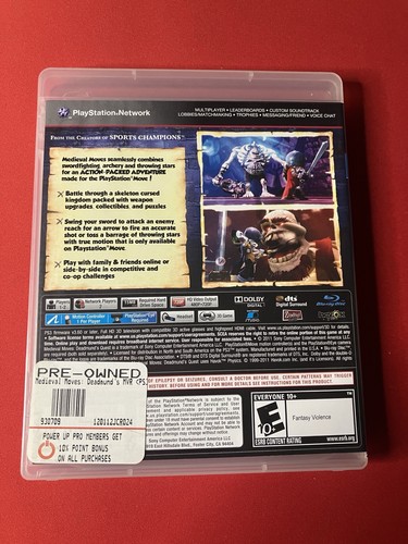 Medieval Moves Deadmund's Quest PS3 Sony PlayStation 3 Move Required CIB Used - Picture 3 of 5
