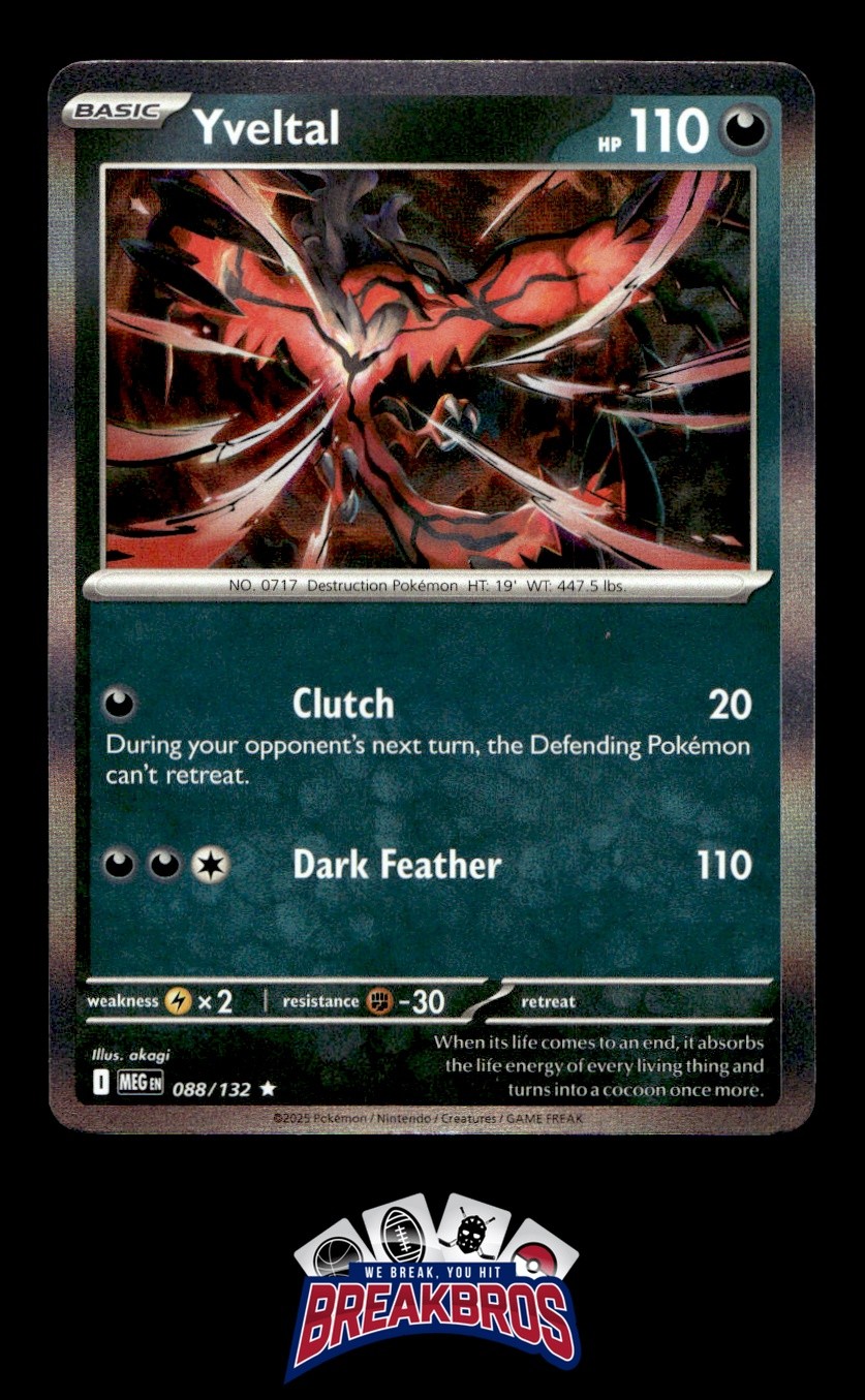 Yveltal ME01: Mega Evolution #088/132 Rare,Holo
