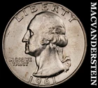 1961-D Washington Quarter- Silver- Choice Gem Brilliant Unc Luster #J1654