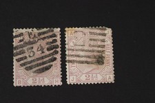 GREAT BRITAIN 07 PLATE 4, 9 SET OF 2 CANCELED