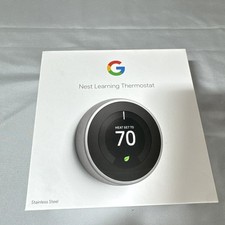 Google Nest 3rd Gen Smart Learning Thermostat - Stainless Steel T3007ES