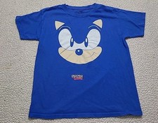 Sonic The Hedgehog Blue Graphic T-Shirt Short Sleeve Teen Size Small S