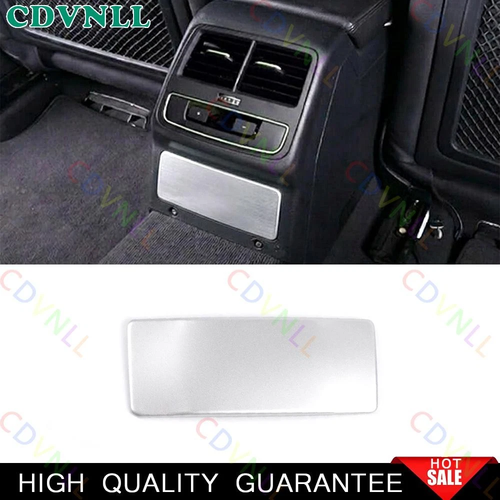 For Audi A4 A5 2017-2024 Matte Silver Rear Air Outlet Anti-Kick Panel Cover Trim