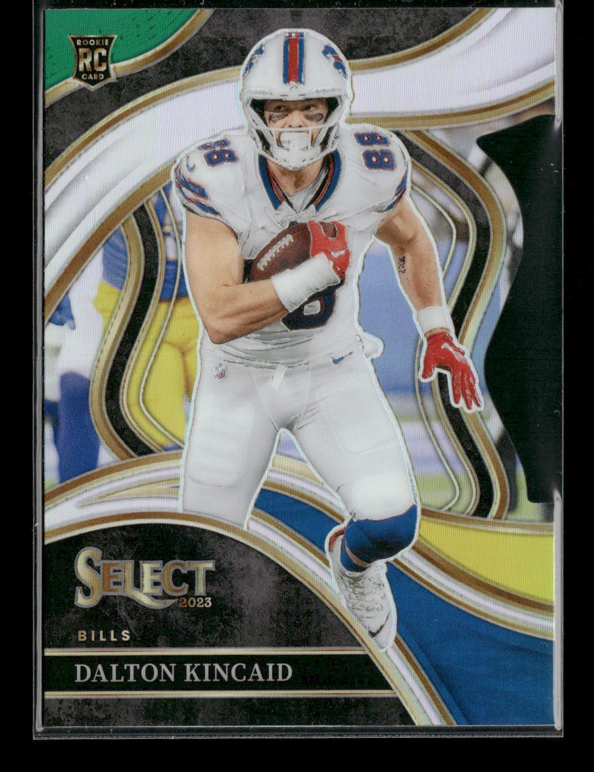 2023 Select #281 Dalton Kincaid Green and Yellow Prizms Die Cuts Buffalo Bills