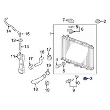 For Honda Civic 2017-2021 Honda 74172SWA000 Lower Radiator Insulator