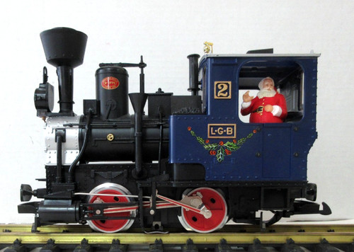LGB 24201 NAVIDAD AZUL 0-4-0 MÁQUINA DE VAPOR con HUMO RARO | Zustand: Used