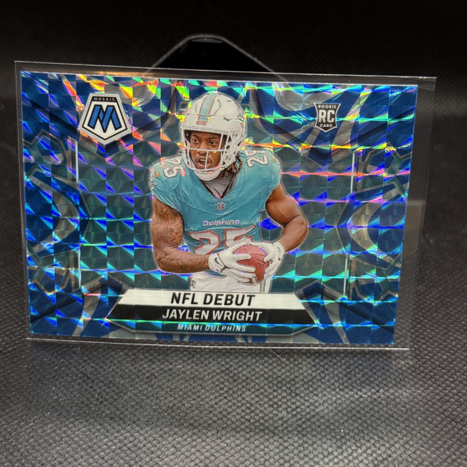 2024 Panini Mosaic - NFL Debut Jaylen Wright #280 Reactive Blue Mosaic Prizm  