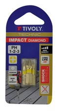 Diamant-Schrauber-Bits 3 St&uuml;ck PH1-2-3 Timoly Impact Torsion Schraubendreher