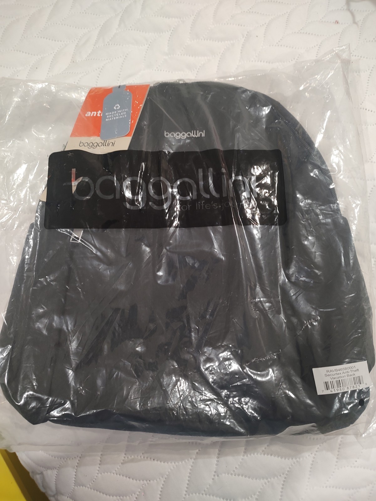 Securtex Anti-Theft Travel Backpack 10X13&Quot; Slash-Resistant Nylon Daypack Black