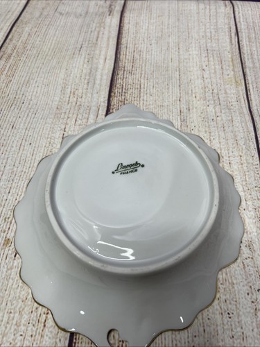 Limoges Porzellan Bonboniere Goldrand Rose Blumen Frankreich - Bild 3 von 10