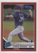 2019 Panini Donruss Rated Rookie Holo Red Corbin Burnes #33 0u7