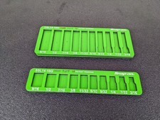 #bn774 Snap On Shallow Deep Socket Magnetic Tray for 1/4 Drive 10Pc SAE SSL14