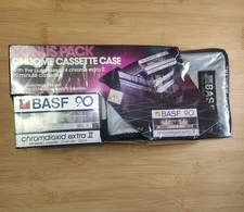 (4) 1980s BASF 90 Chromdioxid Extra II CR-E II Type II Cassette Tape Bonus Pack
